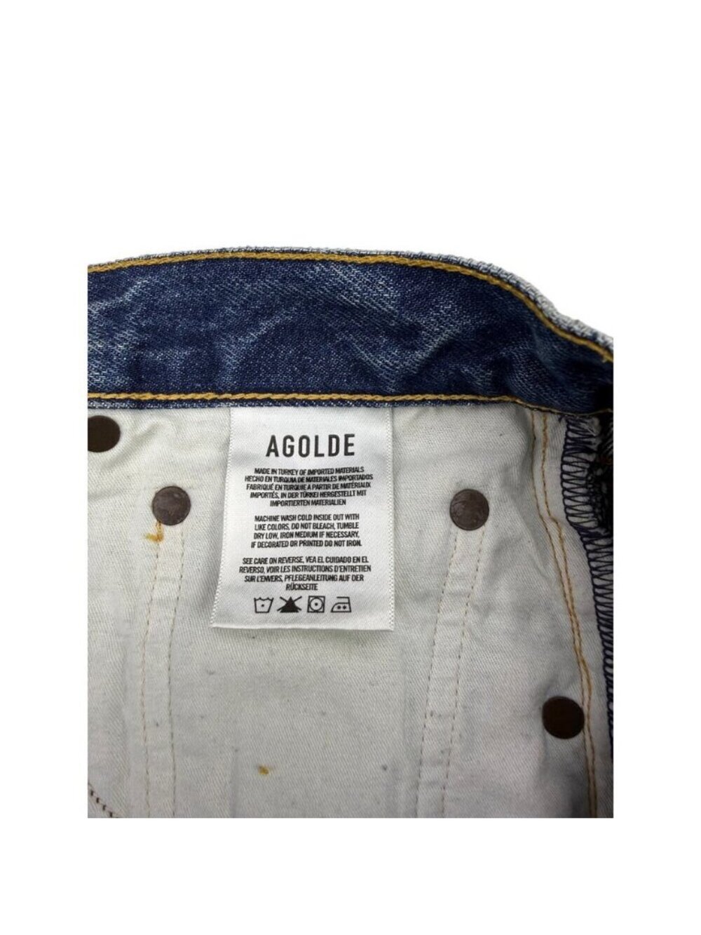 Agolde Dee Shorts In Precision - Picture 5 of 7